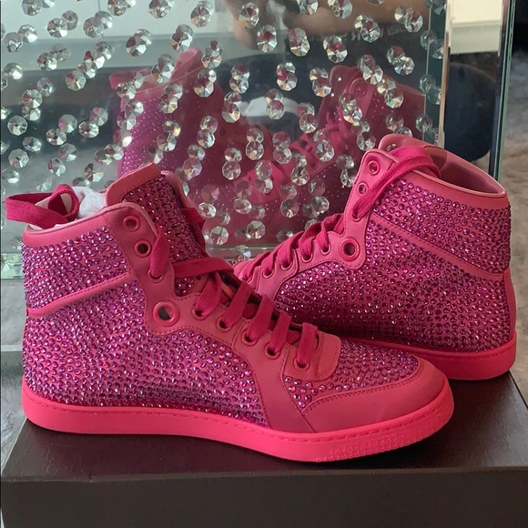GUCCI PINK HIGH TOPS 37 - Picture 5 of 5